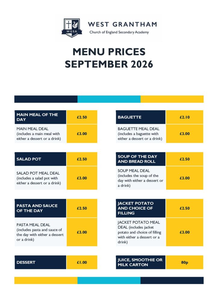 Menu Prices September 2026